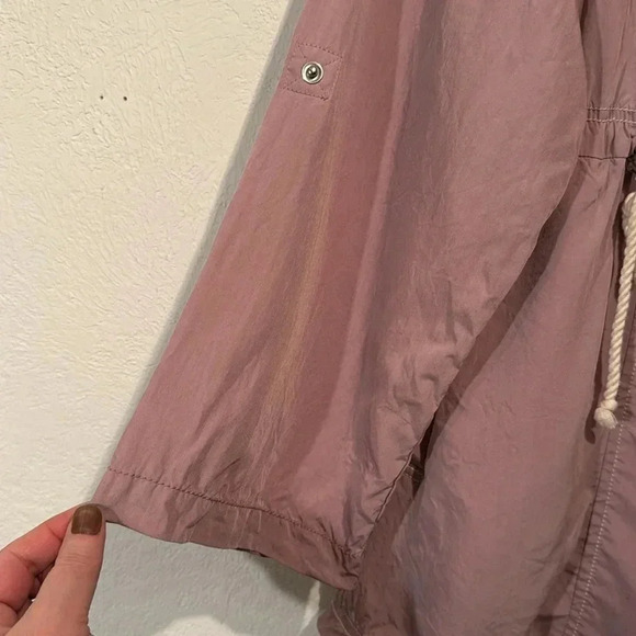 Anthropologie-Danuta Cupro Oversized Utility Jacket Mauve Size XS/S - Picture 6 of 13